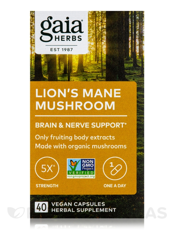 Lion's Mane Mushroom - 40 Vegan Capsules - Alternate View 3