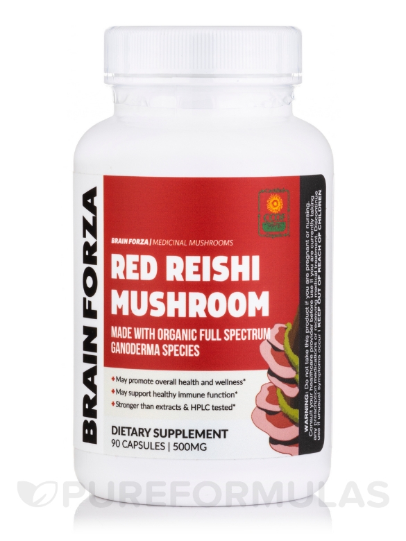 Organic Red Reishi Mushroom - 90 Capsules