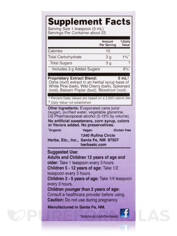 Osha Root Rocky Mountain Throat Syrup™ - 4 fl. oz (188 ml) - Alternate View 4