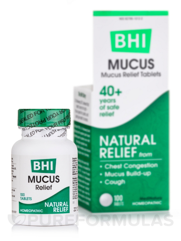 BHI Mucus Relief Tablets - 100 Tablets - Alternate View 1