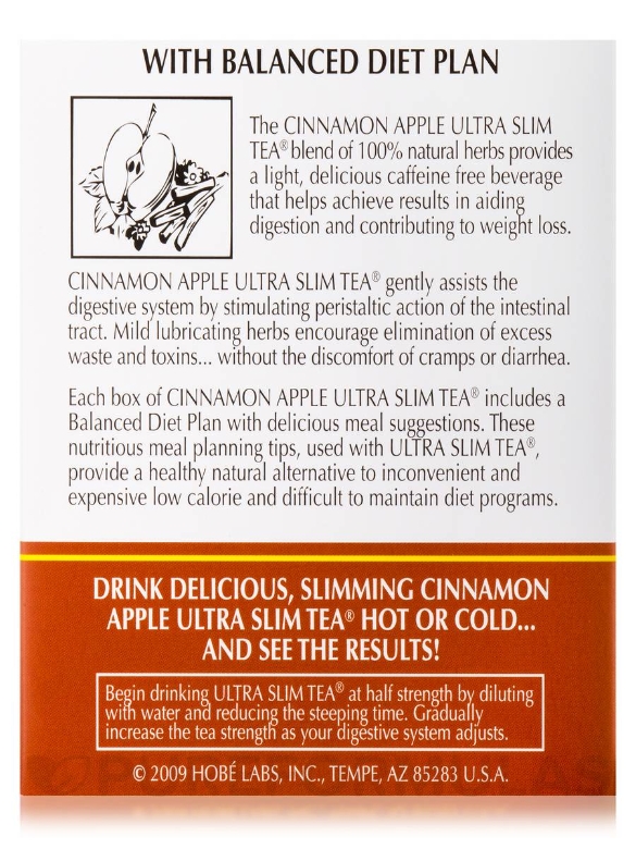 Ultra Slim Tea® Cinnamon Apple - 24 Tea Bags (1.69 oz / 48 Grams) - Alternate View 6