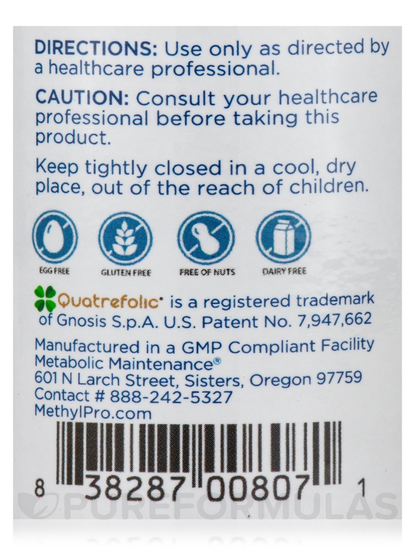 B-Complex + 10 mg L-Methylfolate - 30 Capsules - Alternate View 4