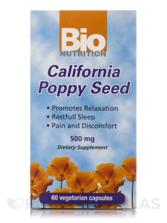 California Poppy Seed 500 mg - 60 Vegetarian Capsules - Alternate View 1