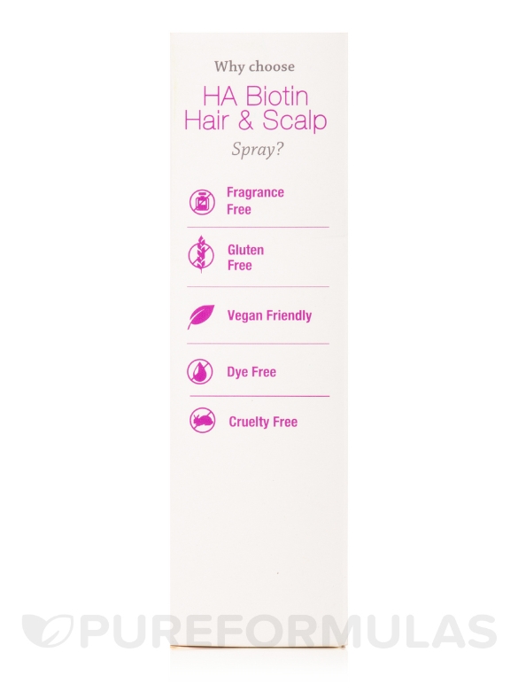 HA Biotin Hair & Scalp Spray (Hyaluronic Acid & Biotin) - 4 fl. oz (118 ml) - Alternate View 3