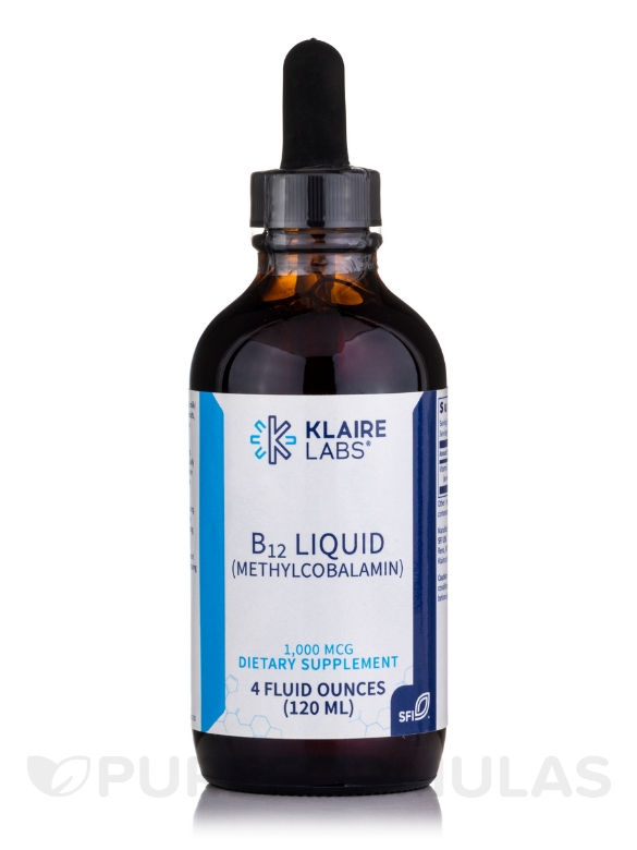 Liquid Vitamin B12 1 mg (Methylcobalamin) - 4 fl. oz (120 ml)