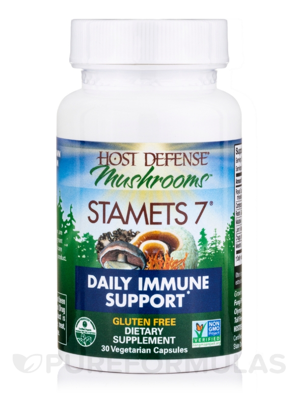 Organic Stamets 7® - 30 Vegetarian Capsules - Alternate View 2