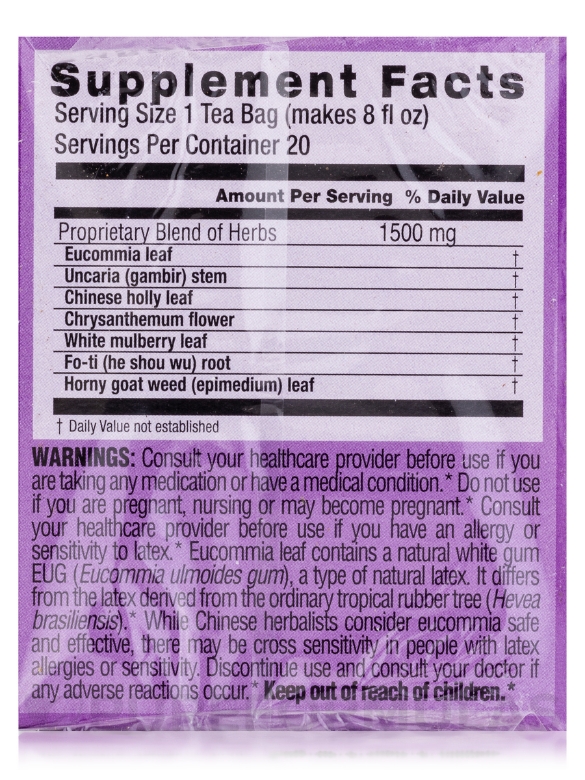 Blood Pressure Tea - 20 Bags - Alternate View 8