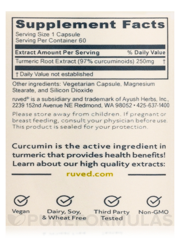 Curcumin - Foundational Health Support - 60 Capsules - Alternate View 3