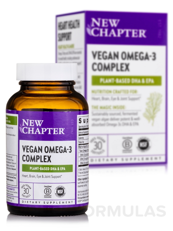 Vegan Omega-3 Complex - 30 Vegan Softgels - Alternate View 1