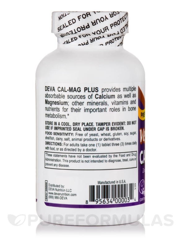 Vegan Cal-Mag Plus - 90 Tablets - Alternate View 2