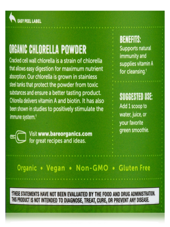 Organic Chlorella (Cracked Cell Wall) Powder - 8 oz (227 Grams) - Alternate View 4