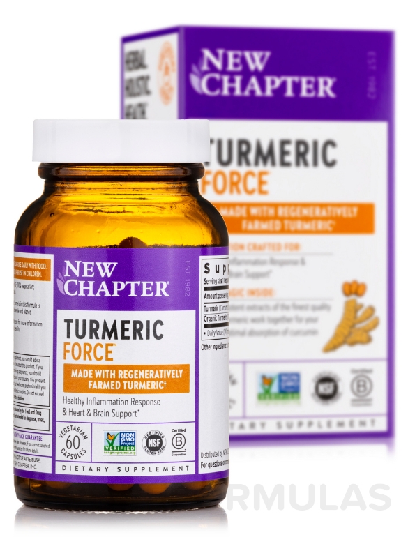 Turmeric Force® - 60 Vegetarian Capsules - Alternate View 1