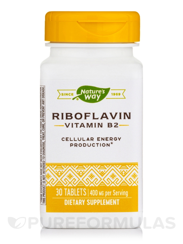 Riboflavin 400 mg (Vitamin B2) - 30 Tablets