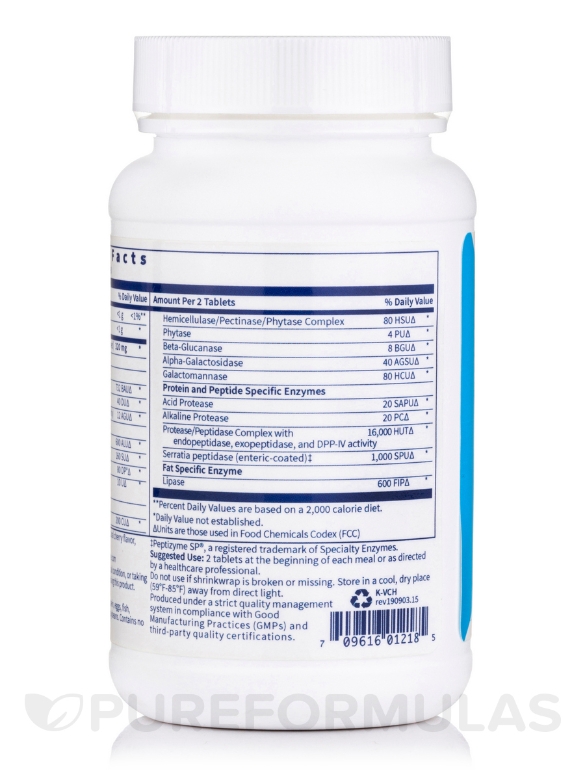 Vital-Zymes™ Chewable - 180 Chewable Tablets - Alternate View 2