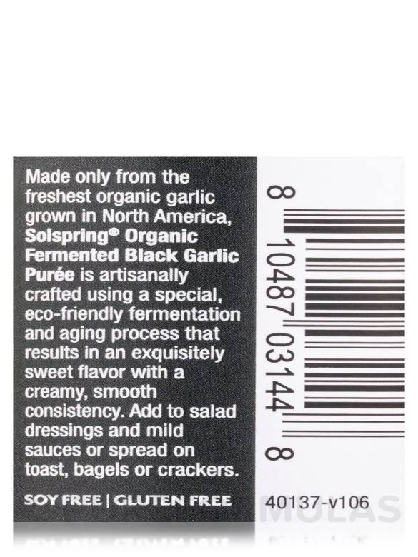 Solspring™ Organic Fermented Black Garlic Puree - 7 oz (198 Grams) - Alternate View 4