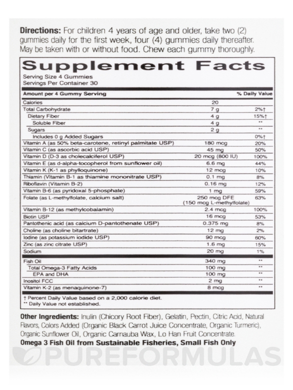 Kids Formula and Fiber - 120 Gummies - Alternate View 4