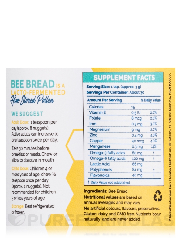 Wild Bee Bread - 3.53 oz (100 Grams) - Alternate View 4