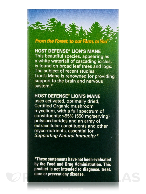 Organic Lion's Mane - 30 Vegetarian Capsules - Alternate View 5