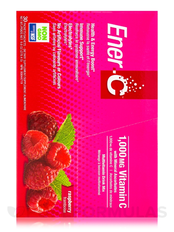 Ener-C Raspberry - 1 Box of 30 Packets - Alternate View 4