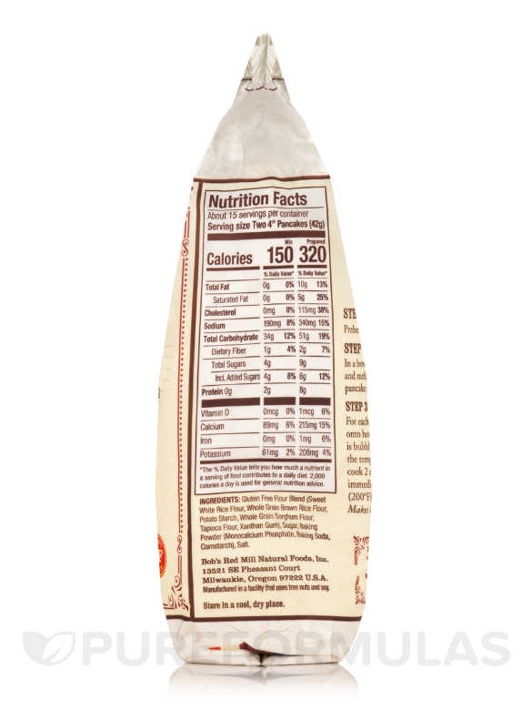 Gluten Free Pancake Mix - 22 oz (623 Grams) - Alternate View 1