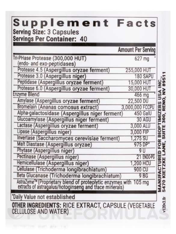 MassZymes - 120 Veggie Caps - Alternate View 3