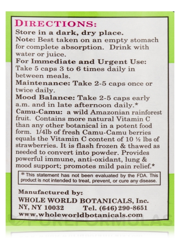 Royal Camu® Light - 140 Vegetarian Capsules - Alternate View 3