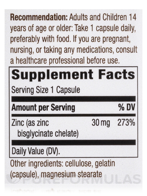 Zinc Chelate - 100 Capsules - Alternate View 4