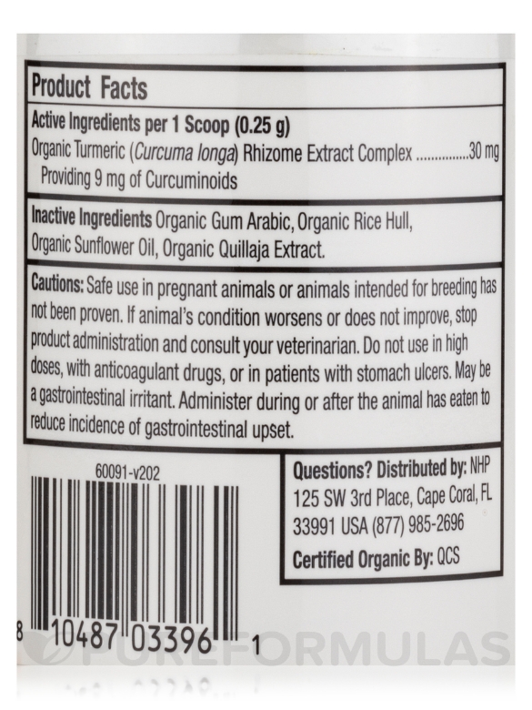 Organic Curcumin Extract for Cats & Dogs - 2.64 oz (75 Grams) - Alternate View 4