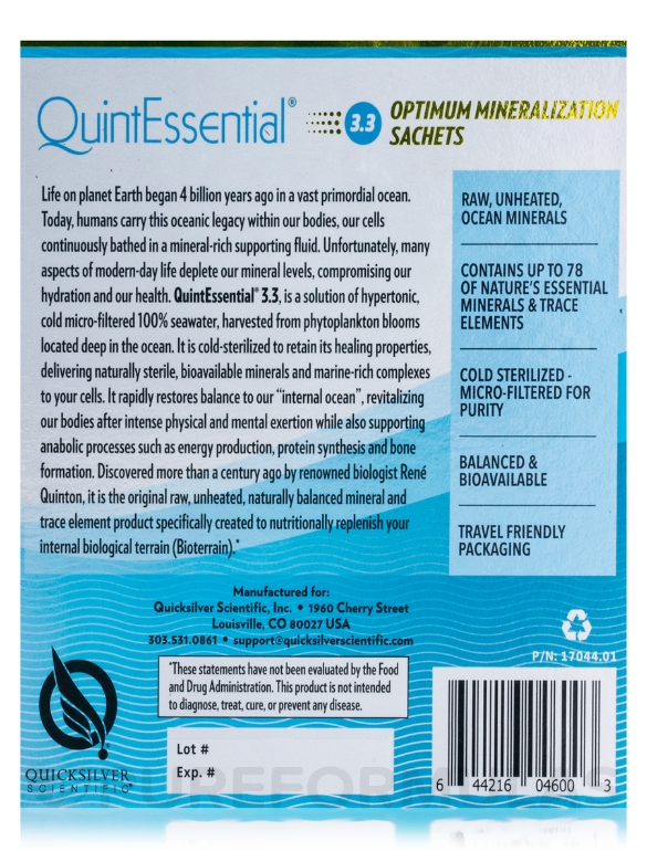 QuintEssential® 3.3 Sachet Box - 10 fl. oz (300 ml) - Alternate View 8