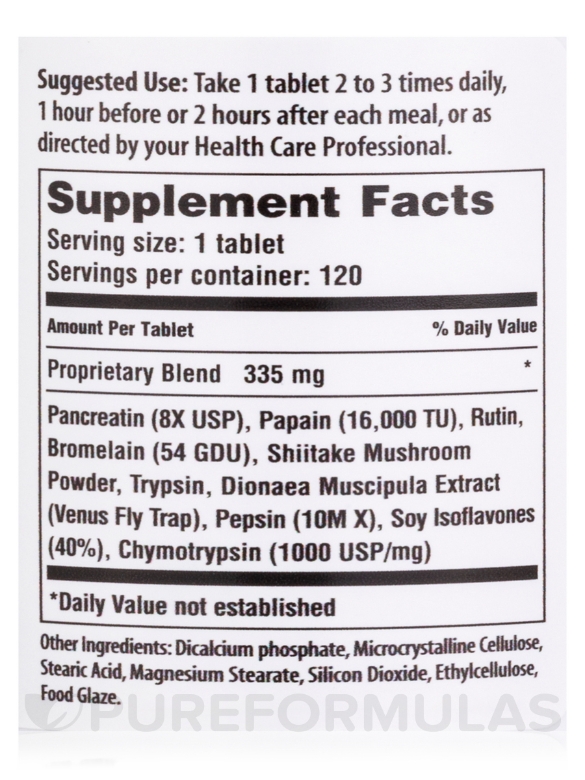 Nutrizyme - 120 Enteric Coated Tablets - Alternate View 3