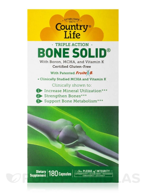 Bone Solid® (Triple Action) - 180 Capsules - Alternate View 1