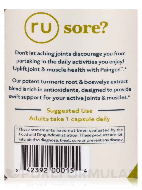 Paingon™ - Joint & Muscle Support - 60 Capsules - Alternate View 4