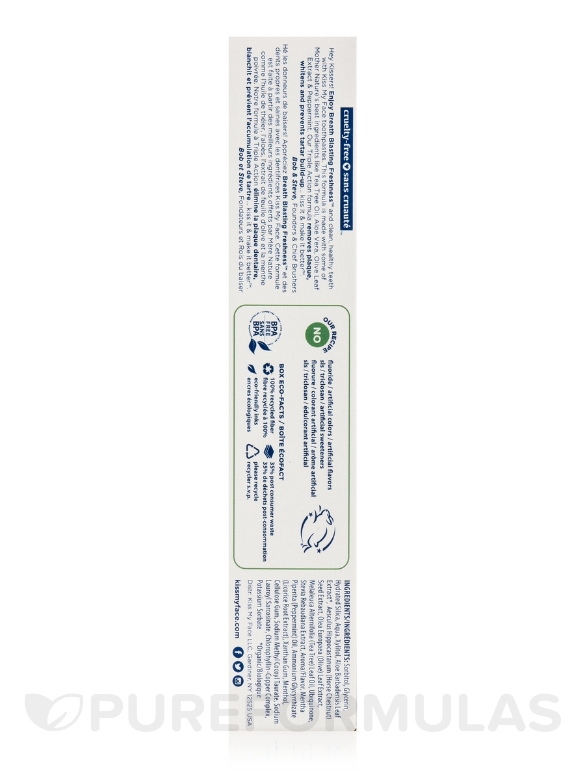 Triple Action Cool Mint Gel Fluoride Free Toothpaste - 4.5 oz (127.6 Grams) - Alternate View 3