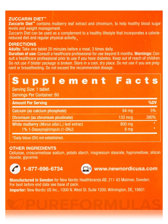 Zuccarin Diet™ - 60 Tablets - Alternate View 7