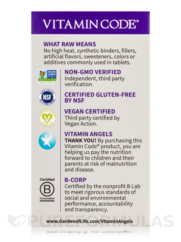 Vitamin Code® - Raw Zinc - 60 Vegan Capsules - Alternate View 5