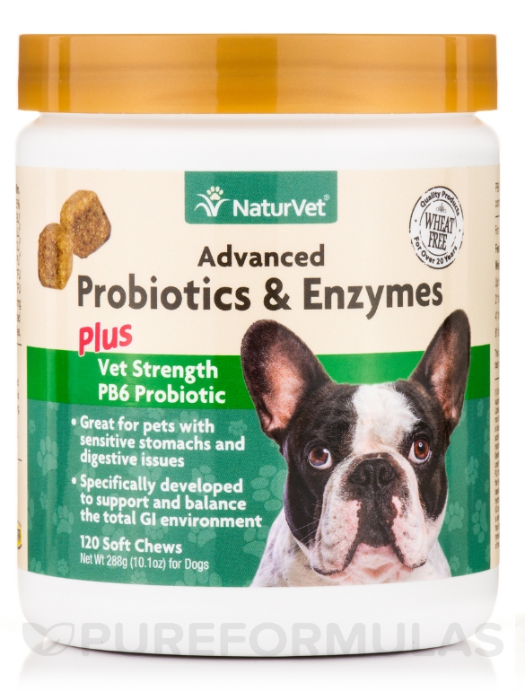 Advanced Probiotics & Enzymes Plus Vet Strength PB6 Probiotic - 120 Soft Chews