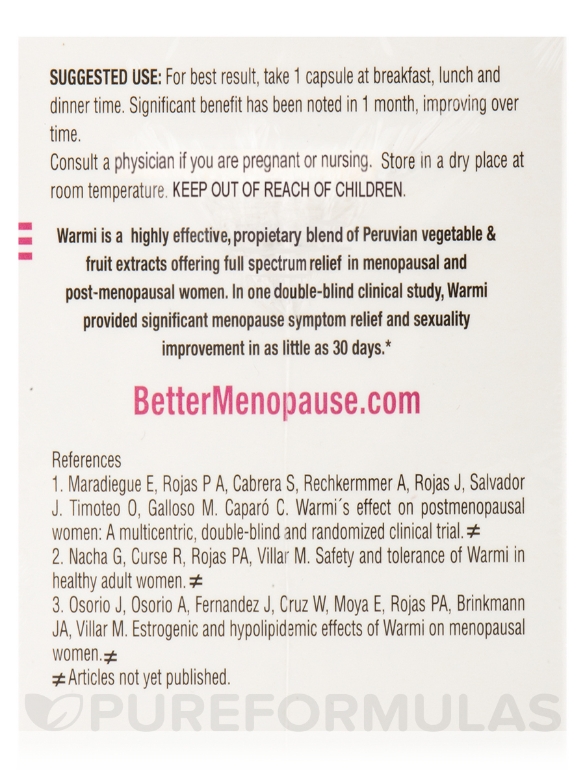 Warmi™ (Better Menopause & Post-Menopause Relief) - 90 Capsules - Alternate View 8