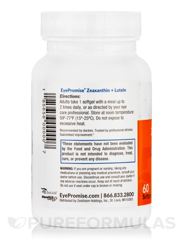 Zeaxanthin + Lutein - 60 Softgels - Alternate View 3