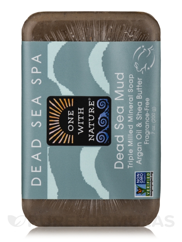 Dead Sea Mud - Triple Milled Mineral Soap Bar with Argan Oil & Shea Butter (Fragrance Free) - 7 oz (200 Grams) - Alternate View 3