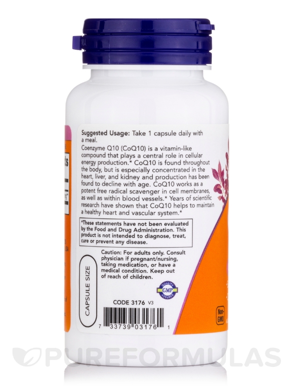 CoQ10 200 mg - 60 Veg Capsules - Alternate View 2