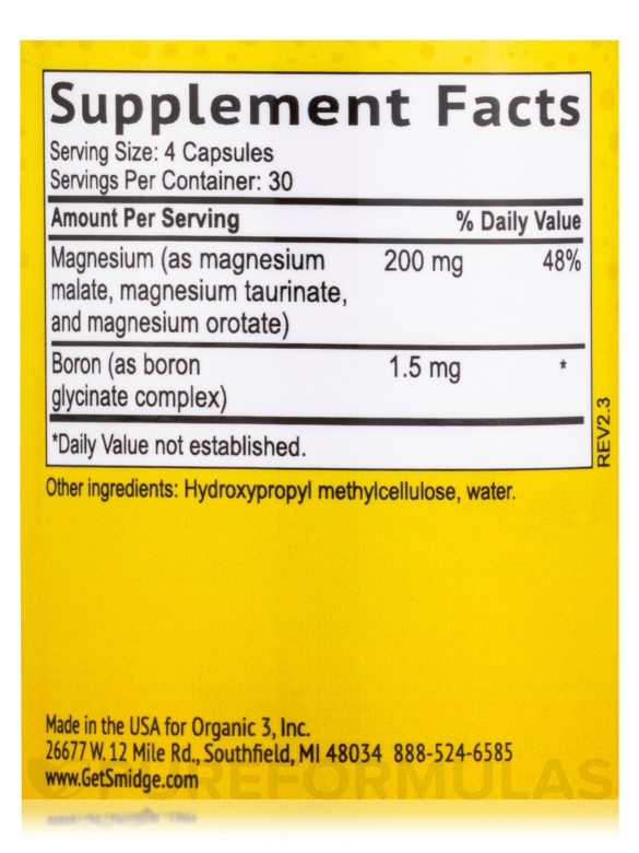 Morning Magnesium - 120 Capsules - Alternate View 3