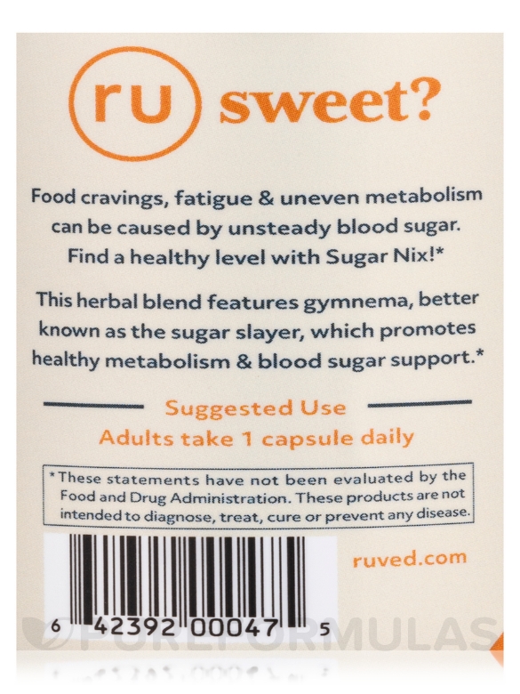 Sugar Nix™ - Glucose Metabolism Support - 60 Capsules - Alternate View 4