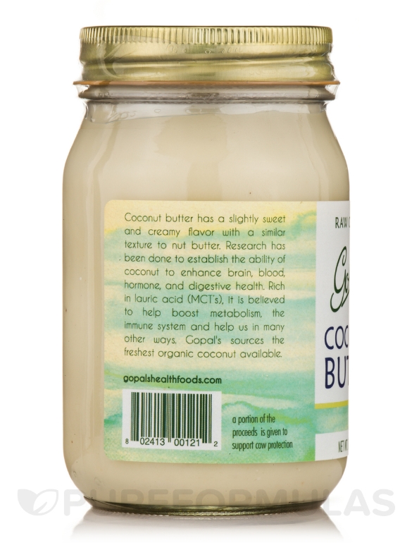 Organic Raw Coconut Butter - 16 oz (453 Grams) - Alternate View 2