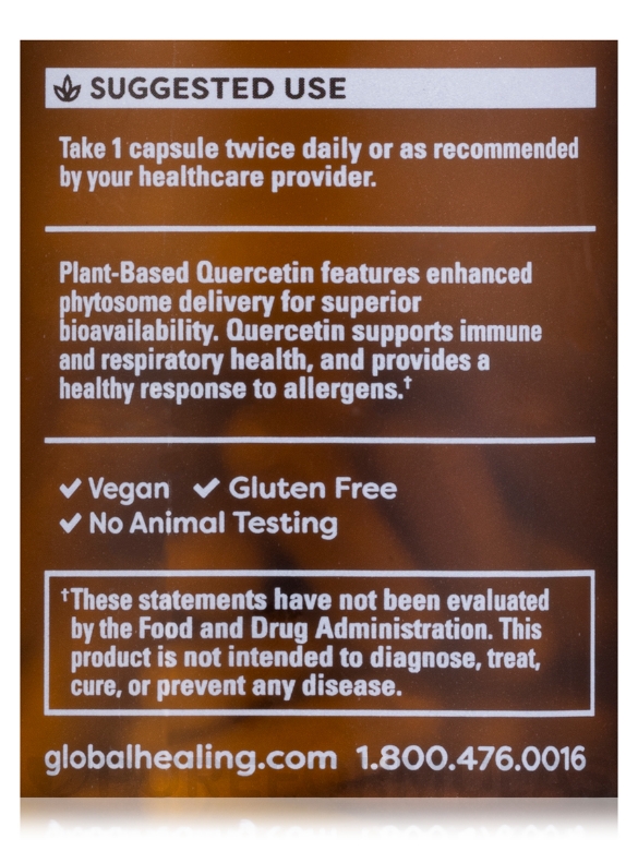 Plant Based Quercetin - 60 Capsules - Alternate View 4