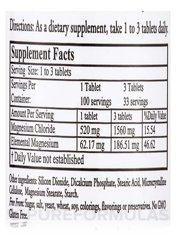 Magnesium Chloride - 100 Tablets - Alternate View 4