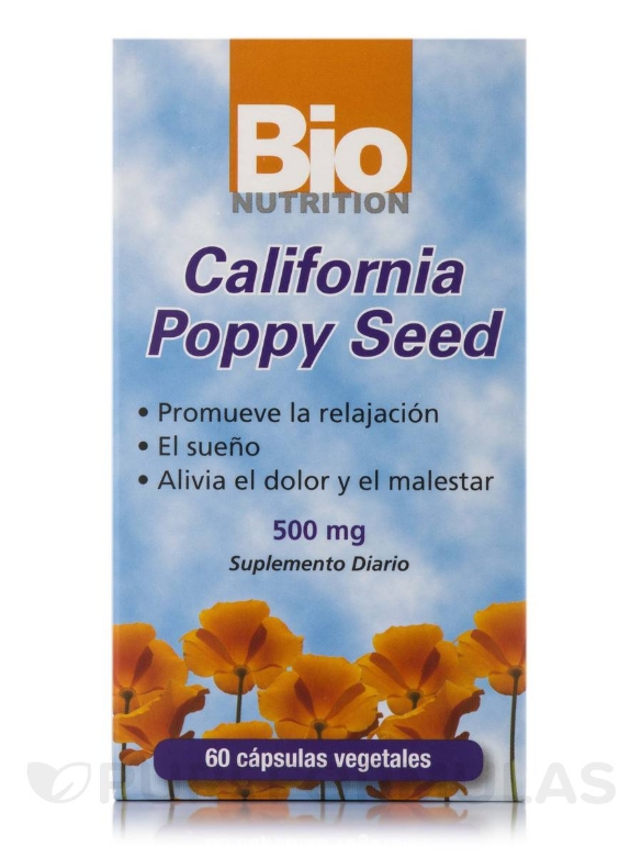 California Poppy Seed 500 mg - 60 Vegetarian Capsules - Alternate View 3