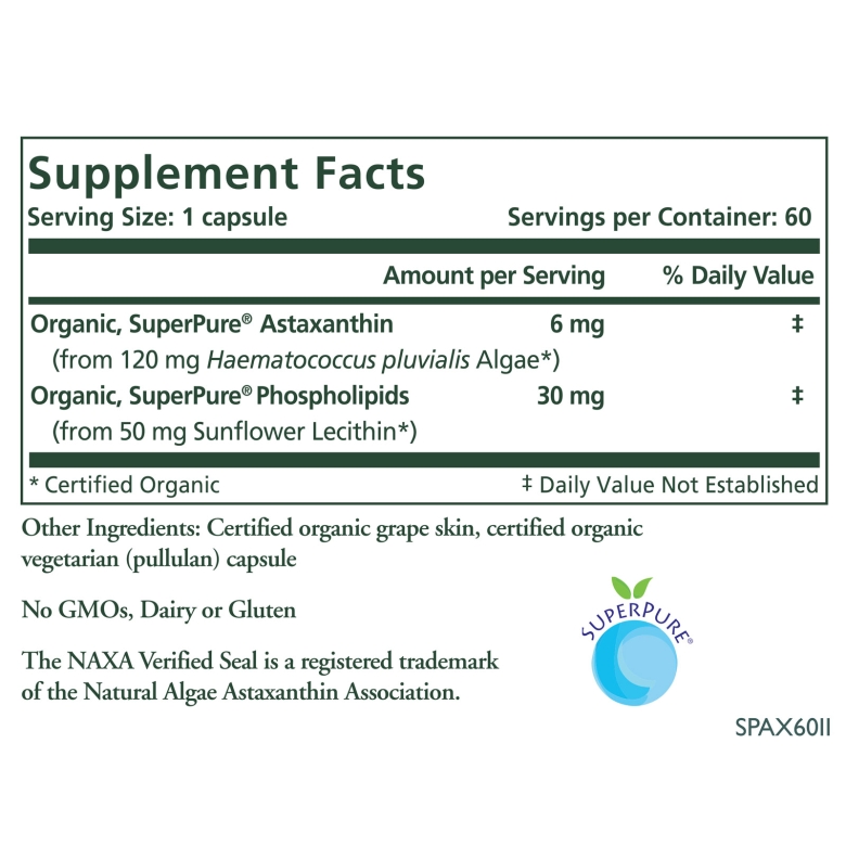 SuperPure® Astaxanthin - 60 Capsules - Alternate View 3