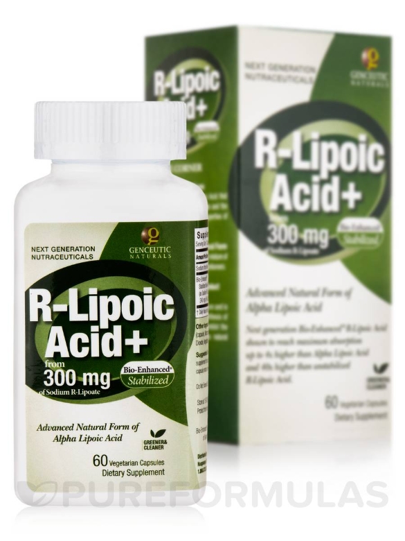 Bio-Enhanced® R-Lipoic Acid + 300 mg - 60 Vegetarian Capsules