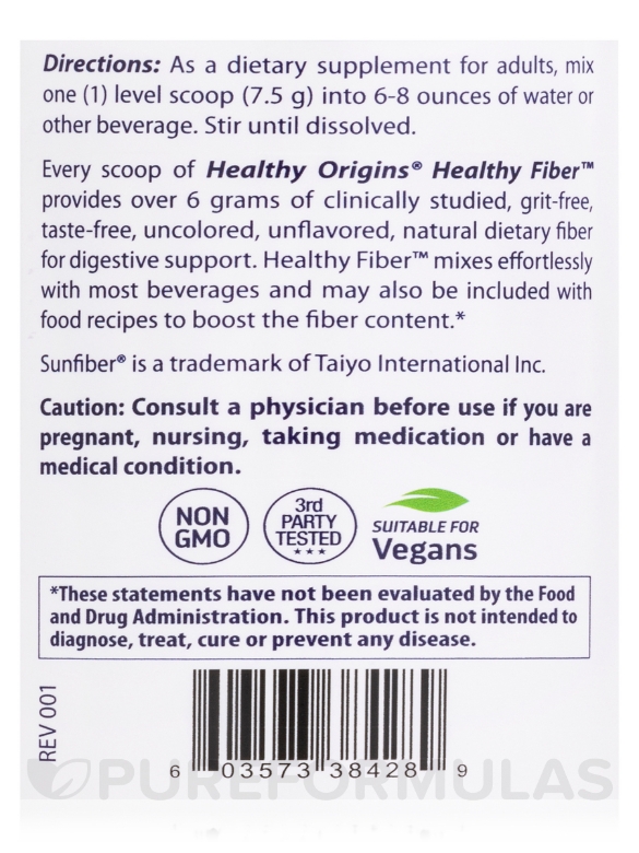 Healthy FiberTM Clear Mixing - 7.9 oz (225 Grams) - Alternate View 4