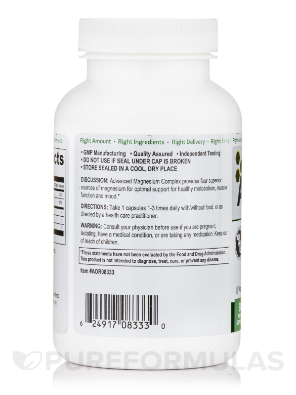 Advanced Magnesium Complex - 90 Vegan Capsules - Alternate View 2